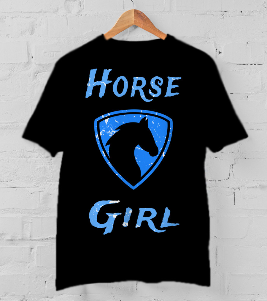 Horse Girl Blue Badge T-Shirt