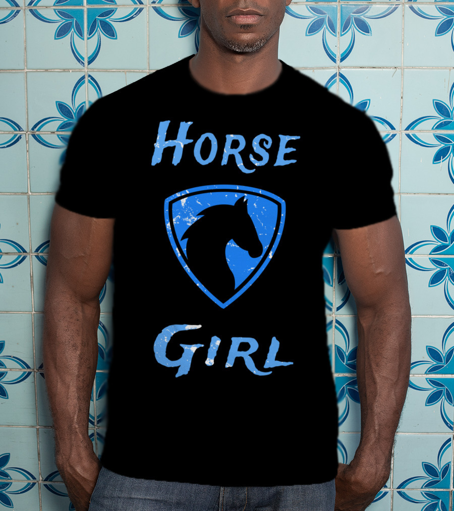Horse Girl Blue Badge T-Shirt
