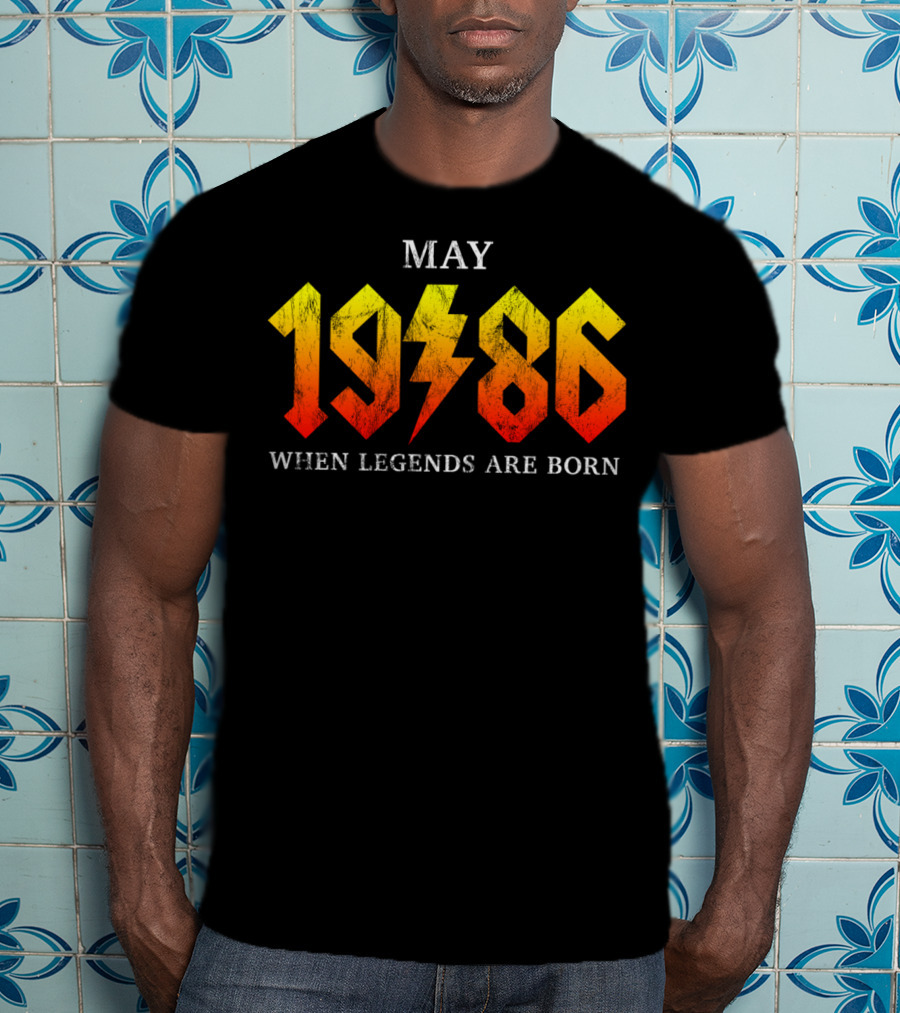 May 1986 When Legends Are Born Classic Rock T-Shirt