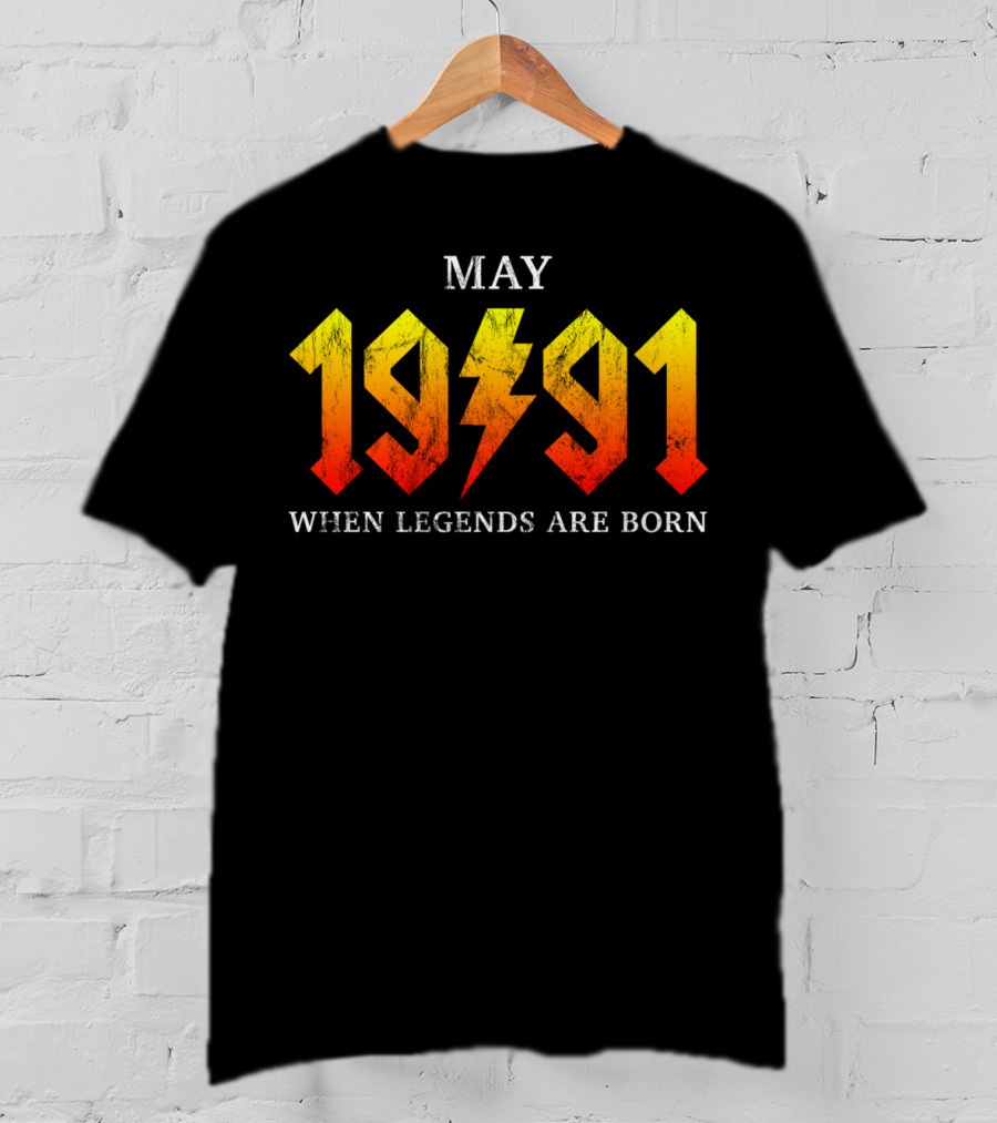 MAY 1991 WHEN LEGENDS ARE BORN Classic Rock Legend T-Shirt