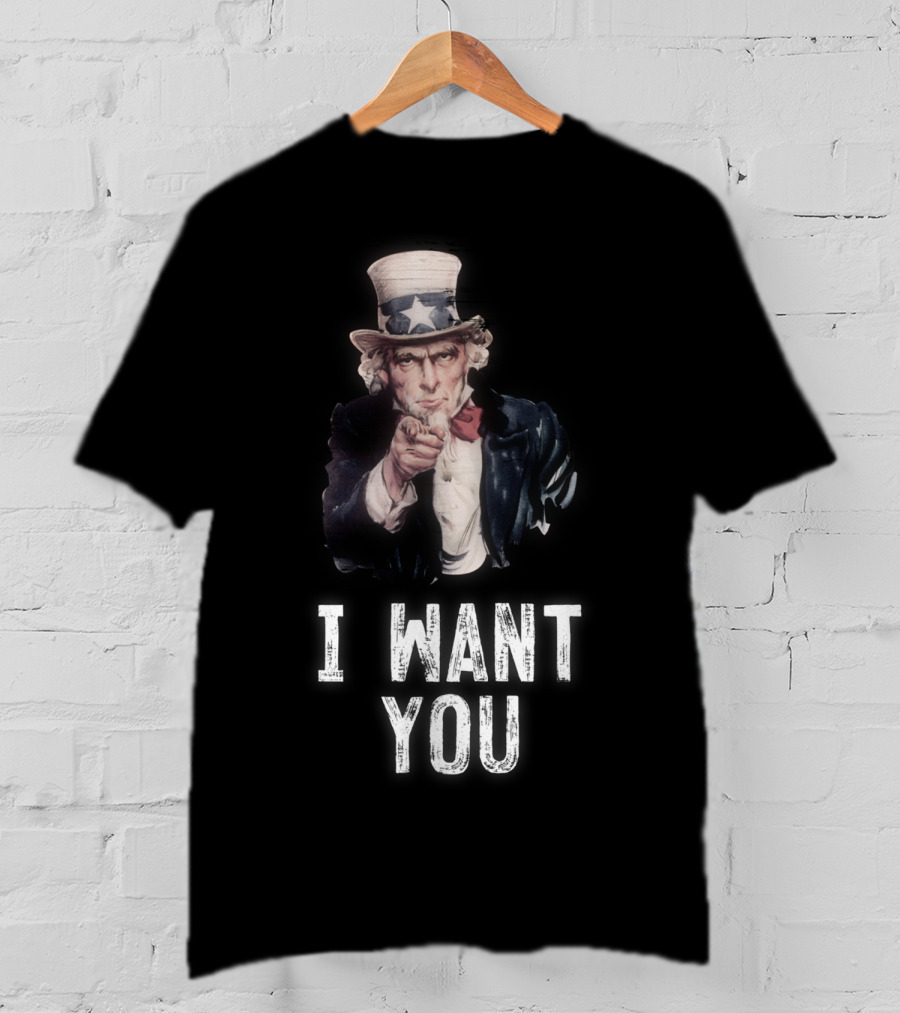 Uncle Sam I Want You Classic Funny American T-Shirt