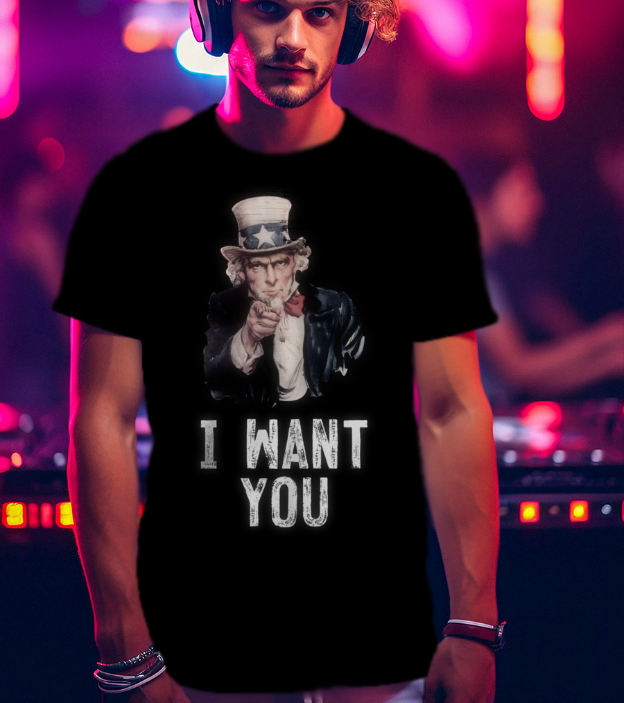 Uncle Sam I Want You Classic Funny American T-Shirt
