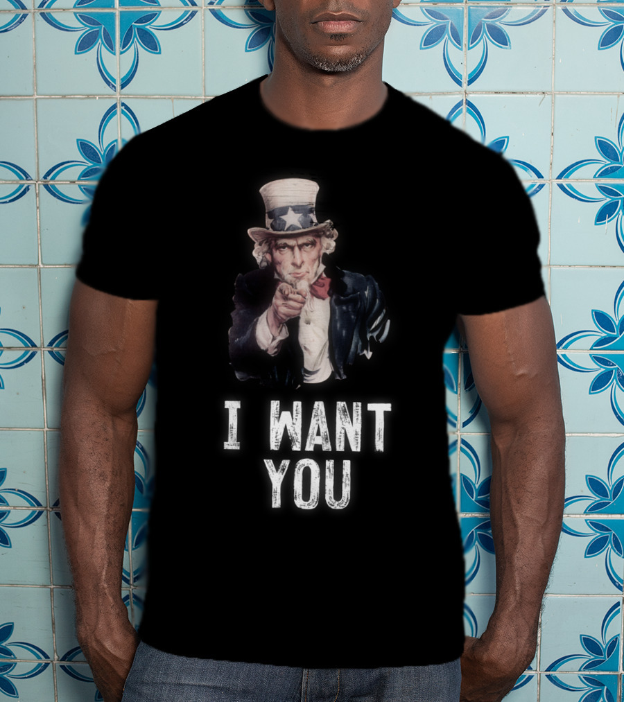 Uncle Sam I Want You Classic Funny American T-Shirt