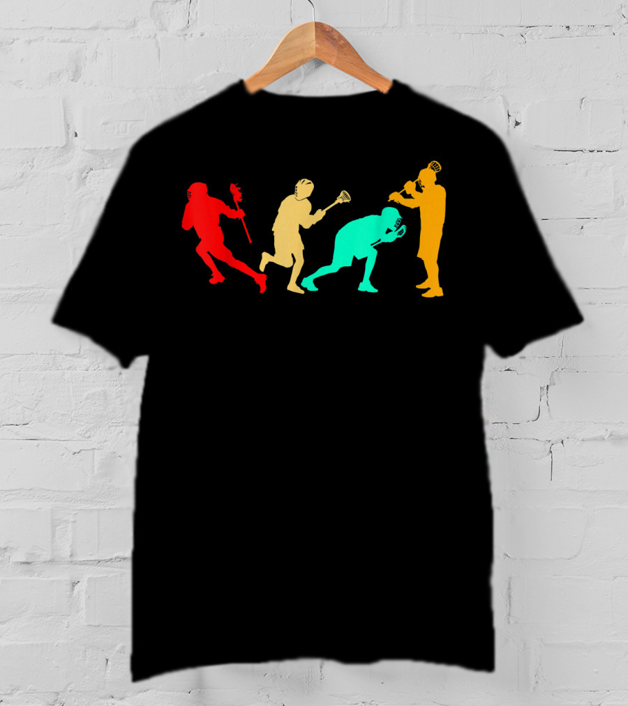 Classic Vintage Style Evolution Of American Football And Lacrosse T-Shirt