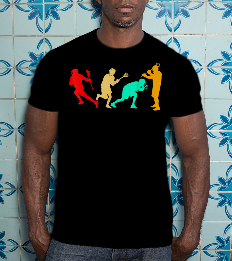Classic Vintage Style Evolution Of American Football And Lacrosse T-Shirt