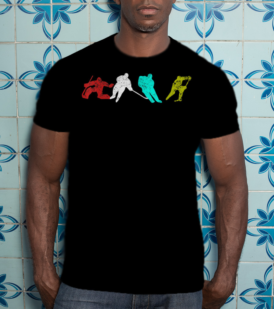 Classic Vintage Style Ice Hockey T-Shirt