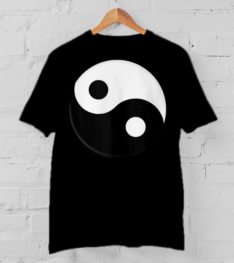 Classic Yin Yang Symbol Black White Yoga Harmony F1 T-Shirt