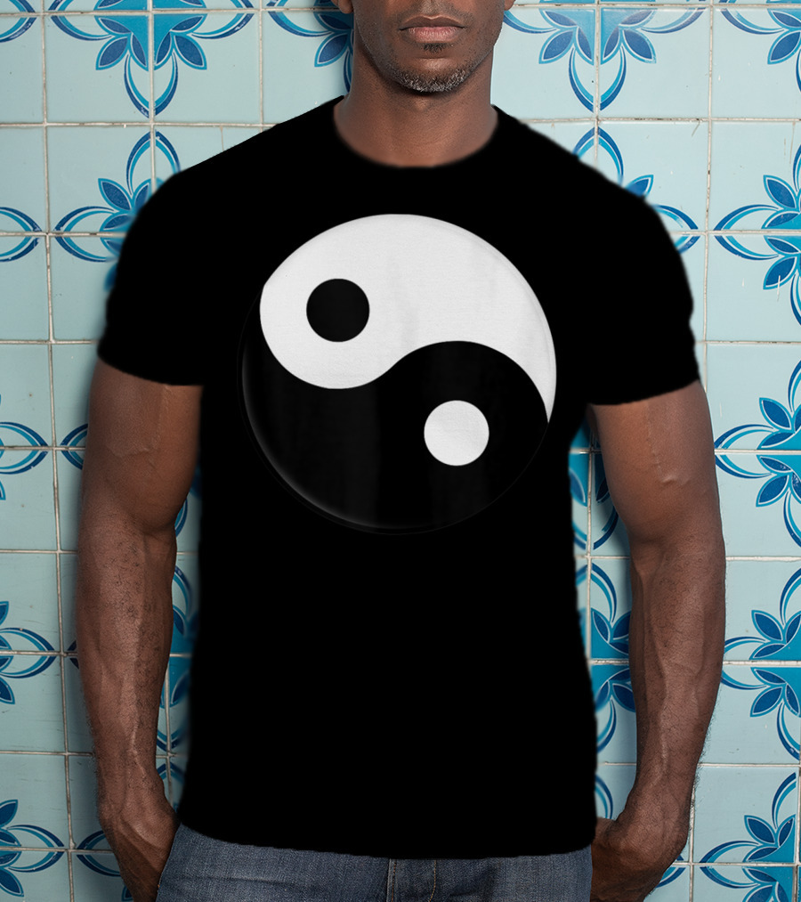Classic Yin Yang Symbol Black White Yoga Harmony F1 T-Shirt
