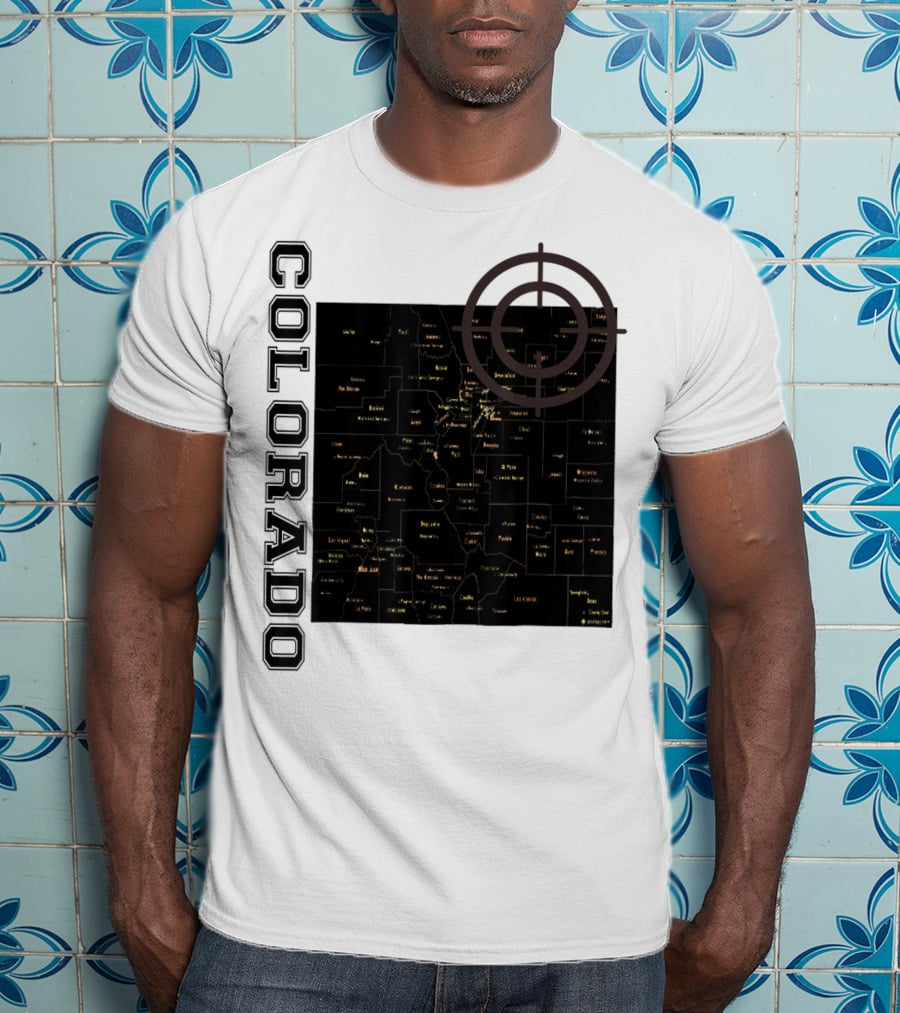 Colorado Maps With Classic Style And Fun Elements T-Shirt