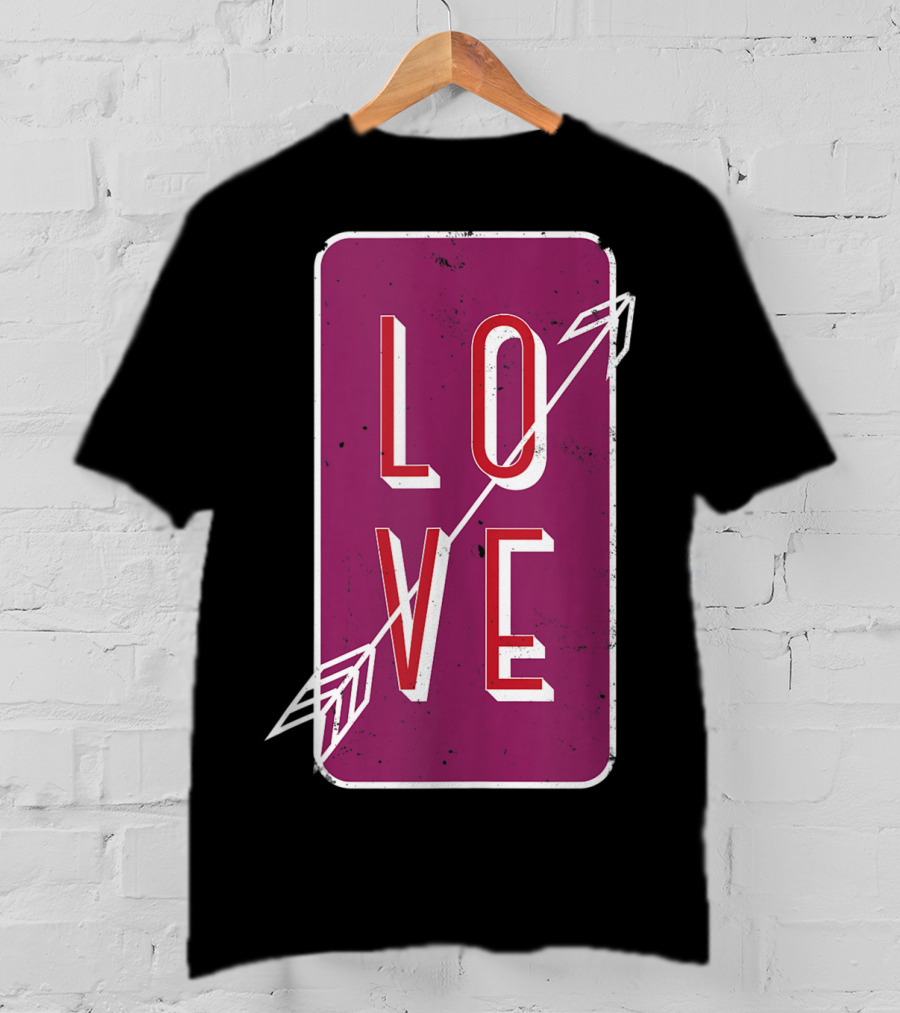 Vintage Arrow Love Classic Romantic Couple T-Shirt