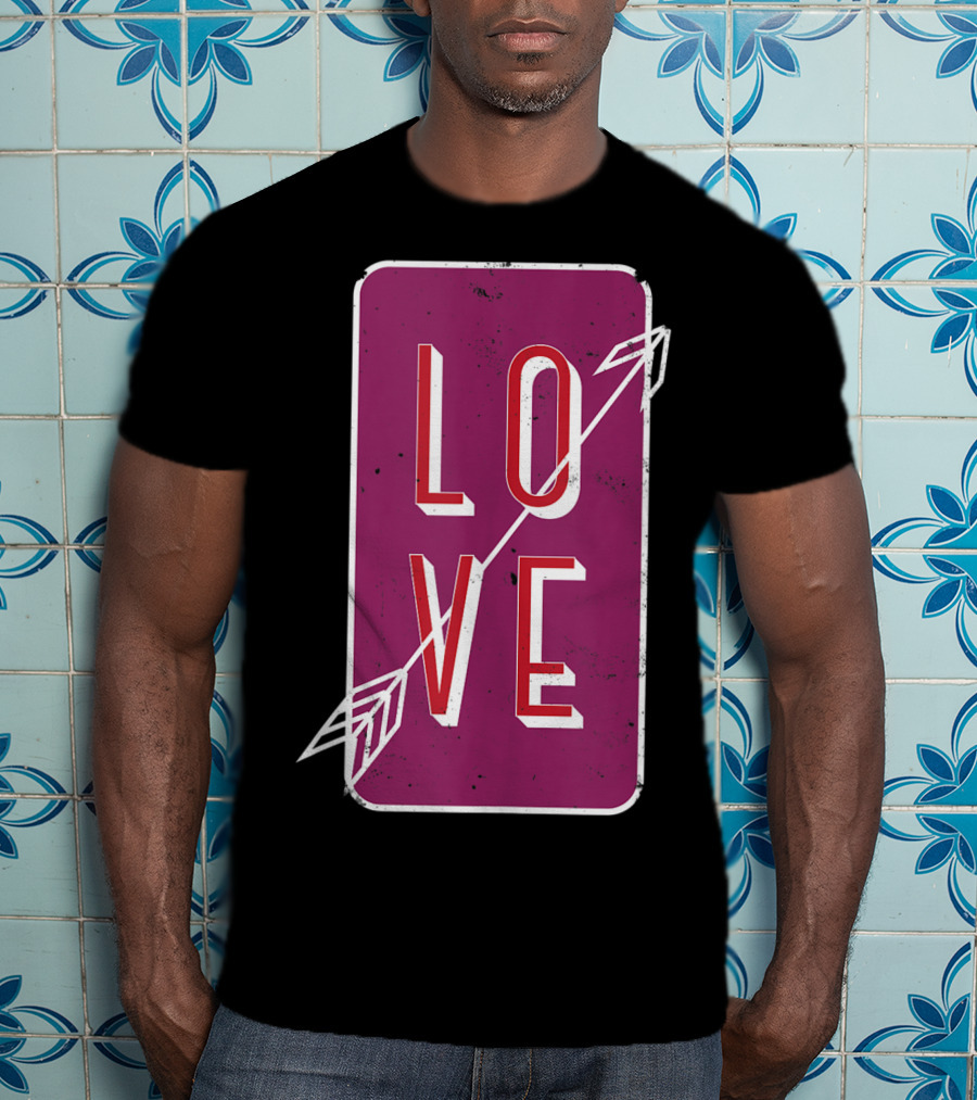 Vintage Arrow Love Classic Romantic Couple T-Shirt