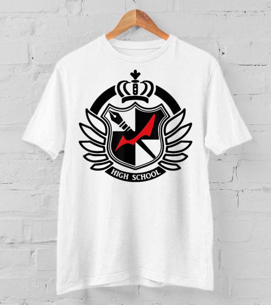 Danganronpas Monokumas High School Crest Emblem T-Shirt