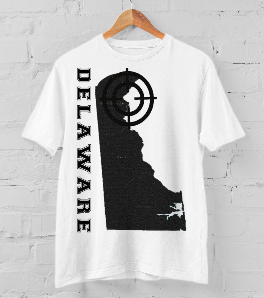 Delaware Maps Vintage Classic Style With Compass Target T-Shirt