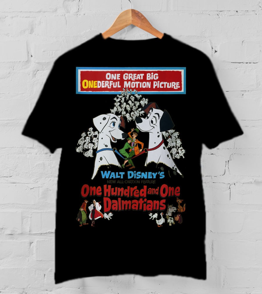 Walt Disney's One Hundred And One Dalmatians One Great Big ONEDERFUL Motion Picture T-Shirt