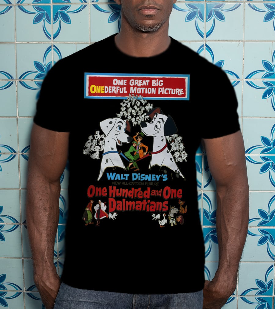 Walt Disney's One Hundred And One Dalmatians One Great Big ONEDERFUL Motion Picture T-Shirt