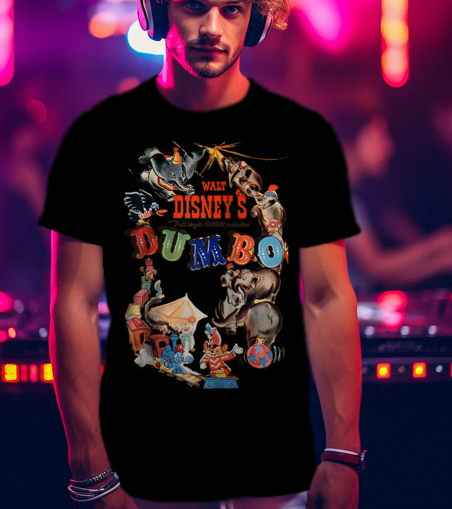 Walt Disney's Dumbo Classic Characters Circus T-Shirt