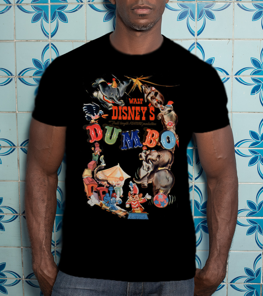 Walt Disney's Dumbo Full Length Feature Production Classic Characters T-Shirt