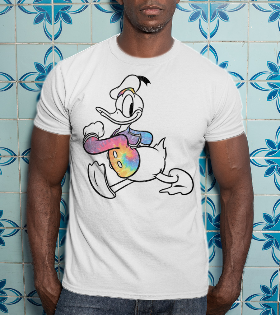 Disney Mickey And Friends Classic Donald Duck Rainbow T-Shirt