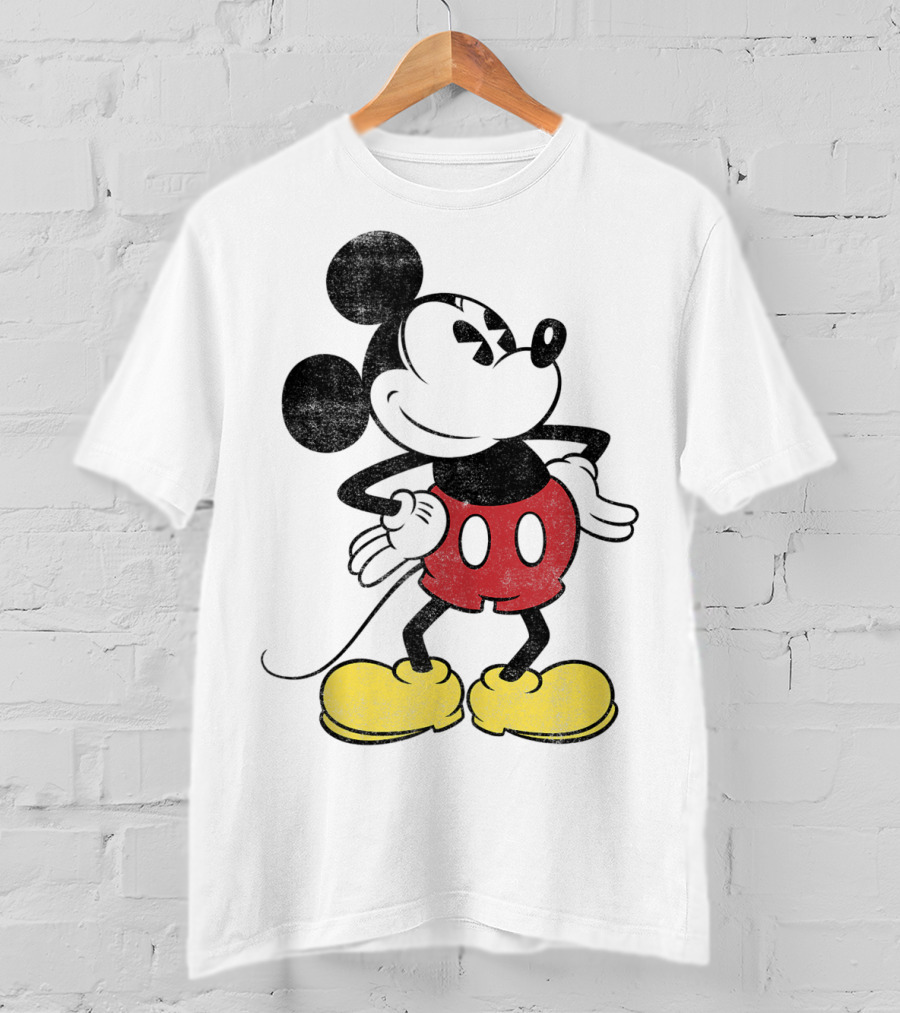 Mickey Mouse Vintage Style Disney Classic Character T-Shirt