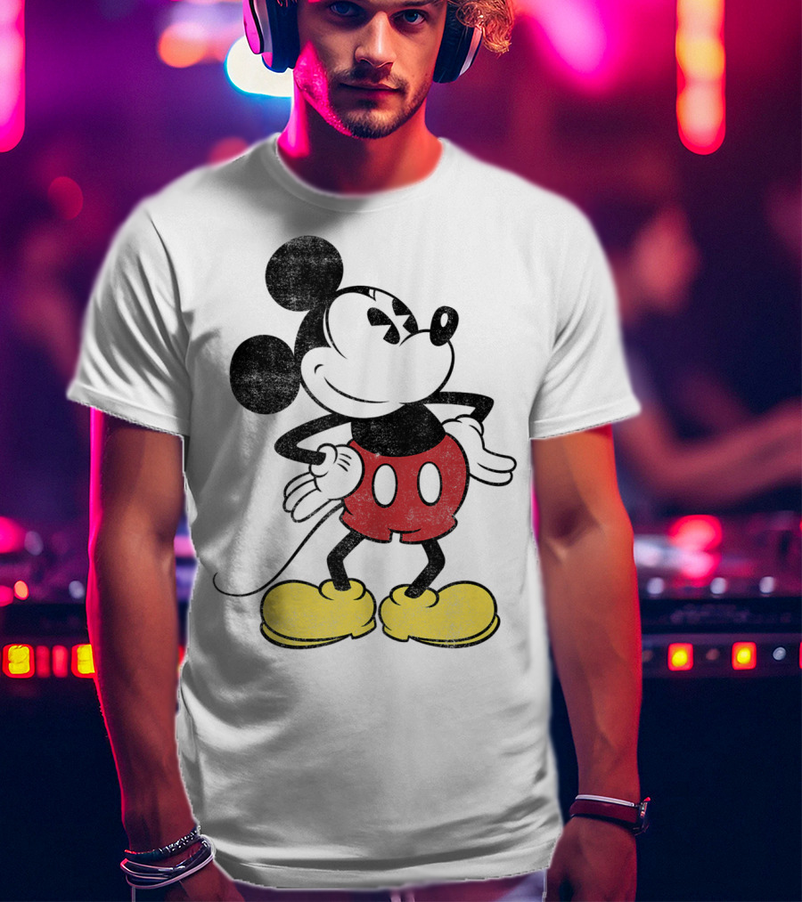 Mickey Mouse Vintage Style Disney Classic Character T-Shirt