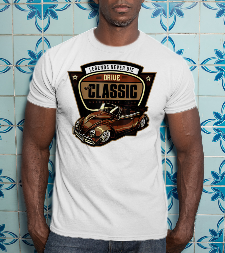 Drive Legends Never Die The Classic Automotive Club T-Shirt