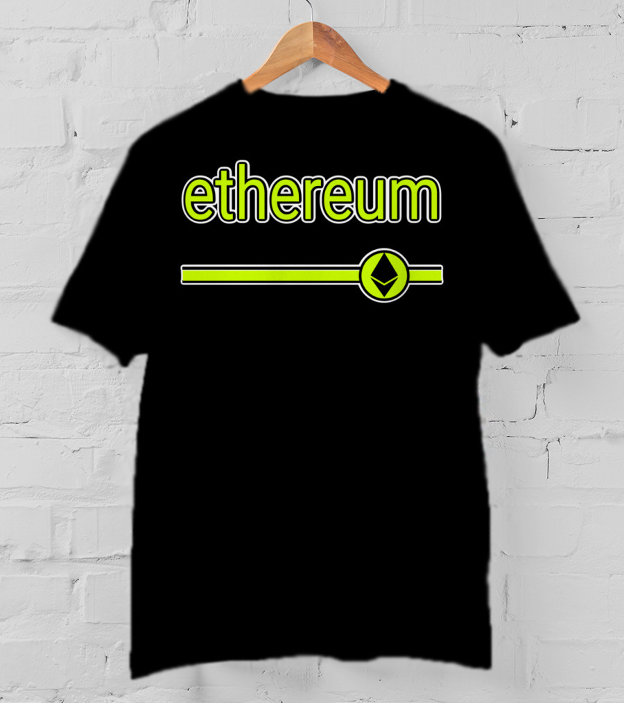 Ethereum Stripe Vintage Classic Eth Symbol Retro T-Shirt