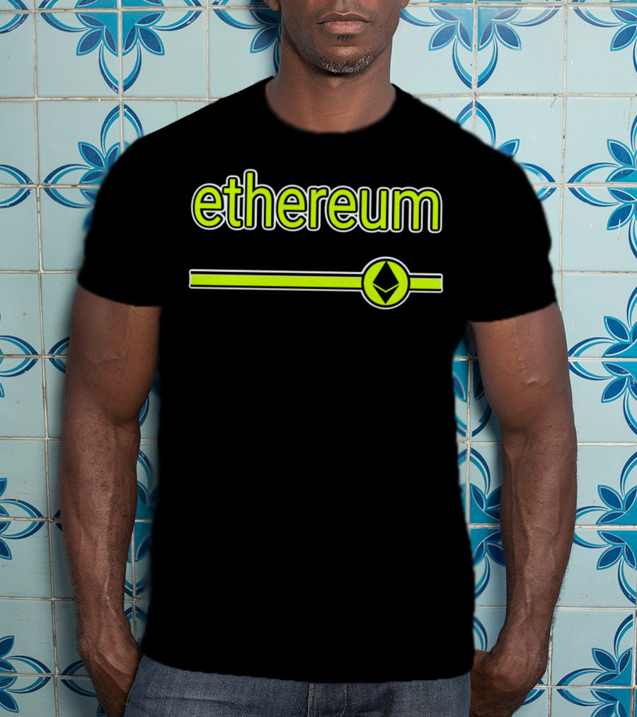 Ethereum Stripe Vintage Classic Eth Symbol Retro T-Shirt