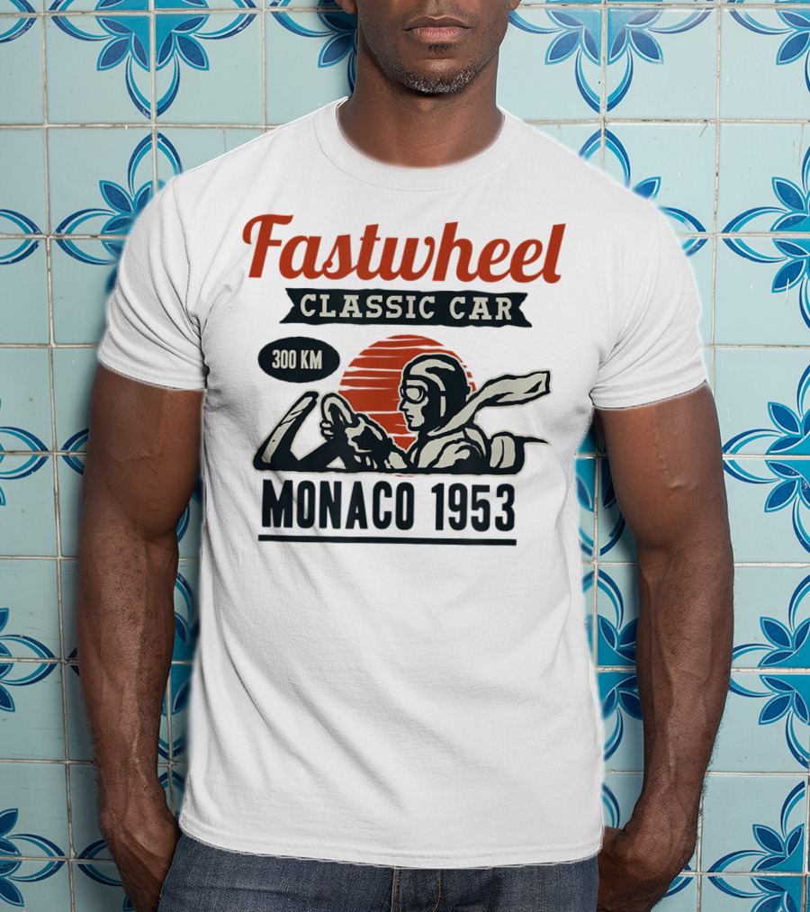 Fastwheel Classic Car Monaco 1953 300 KM T-Shirt