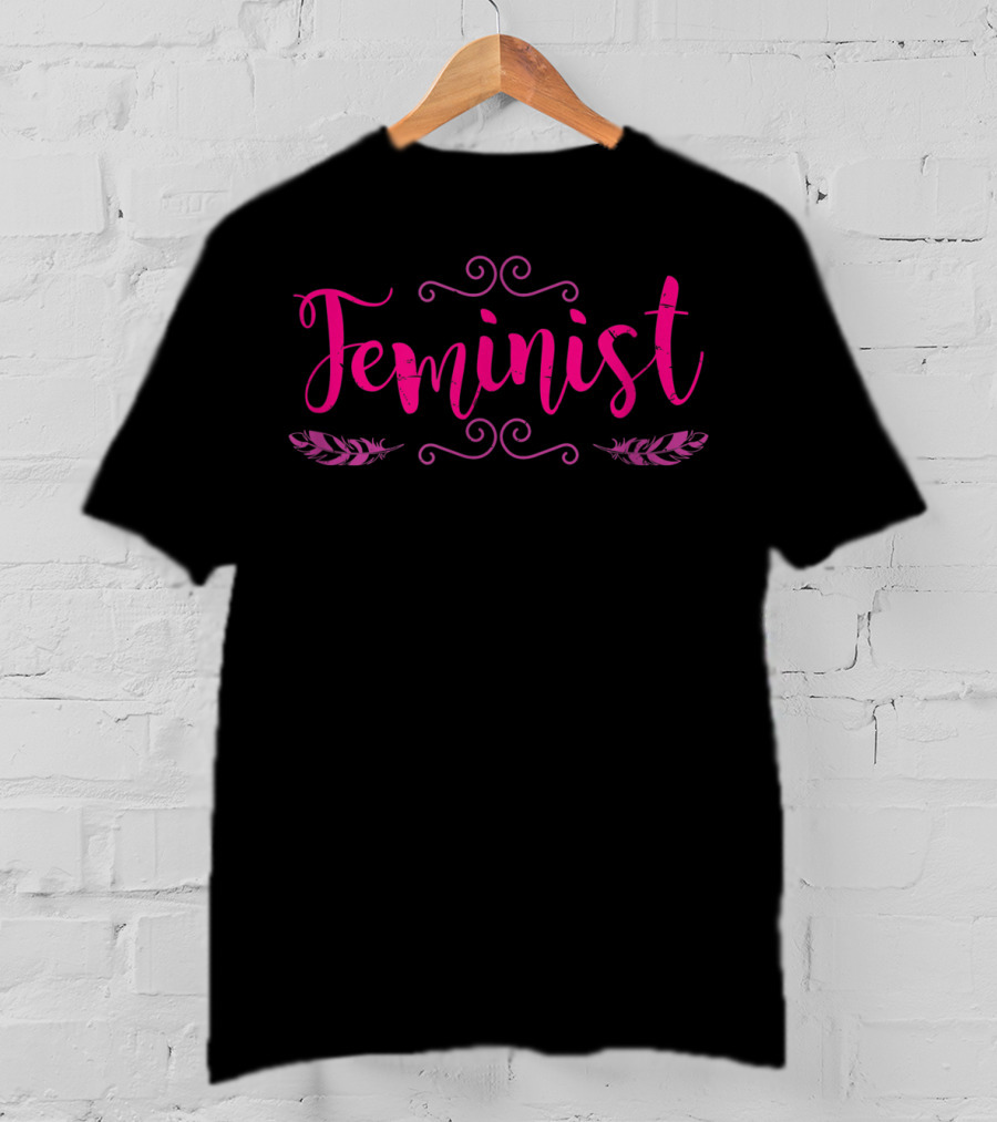 Feminist Classic Feminism Pink Flourish T-Shirt