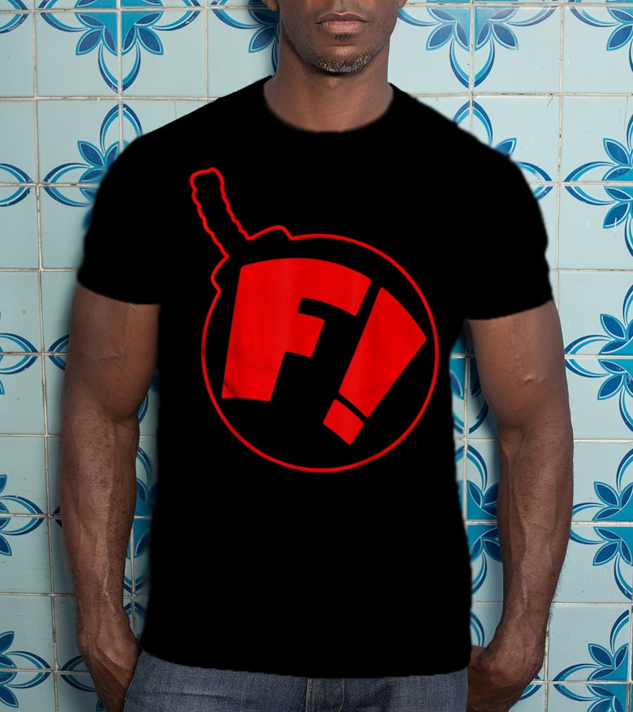 Ferretbomb Classic Red Reverse Logo Bomb Icon F T-Shirt