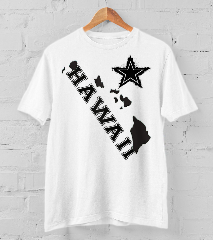 Hawaii Maps Classic Vintage Star Flair T-Shirt