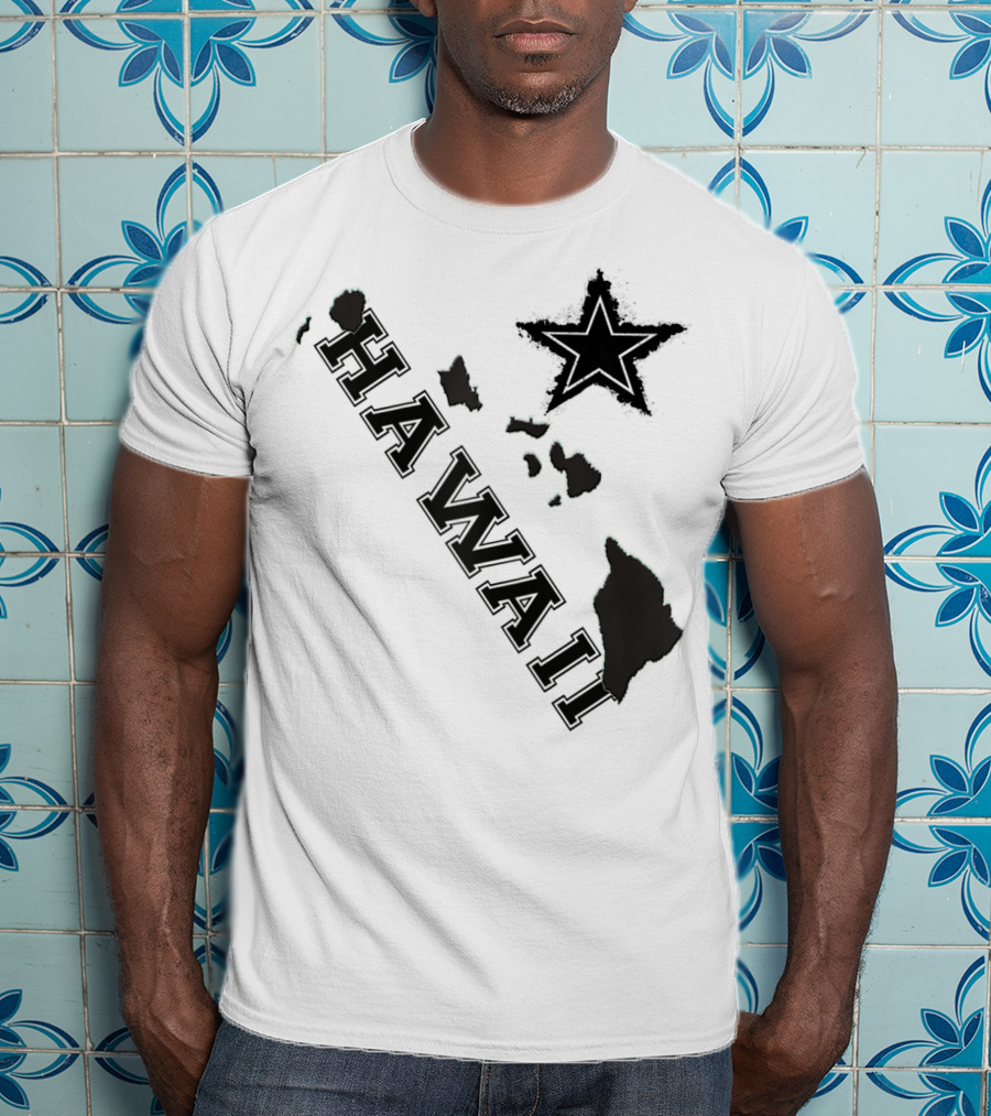 Hawaii Maps Classic Vintage Star Flair T-Shirt