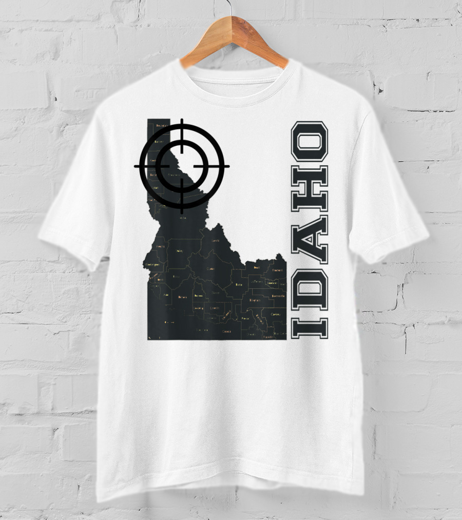 Idaho Maps Target Overlay Classic Vintage Fun T-Shirt