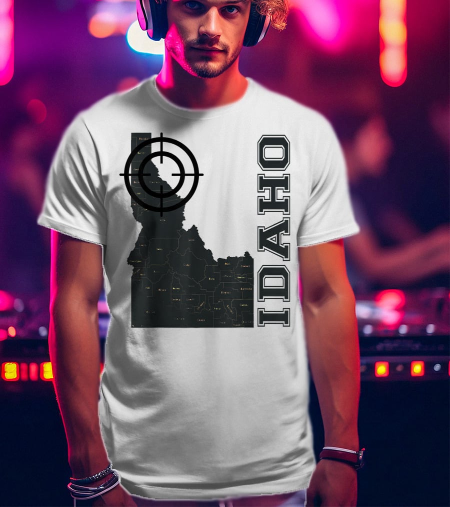 Idaho Maps Target Overlay Classic Vintage Fun T-Shirt
