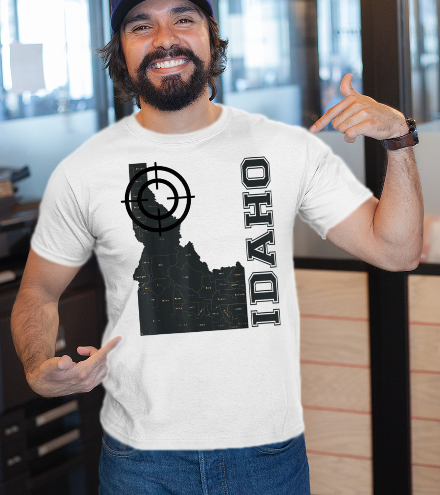 Idaho Maps Target Overlay Classic Vintage Fun T-Shirt