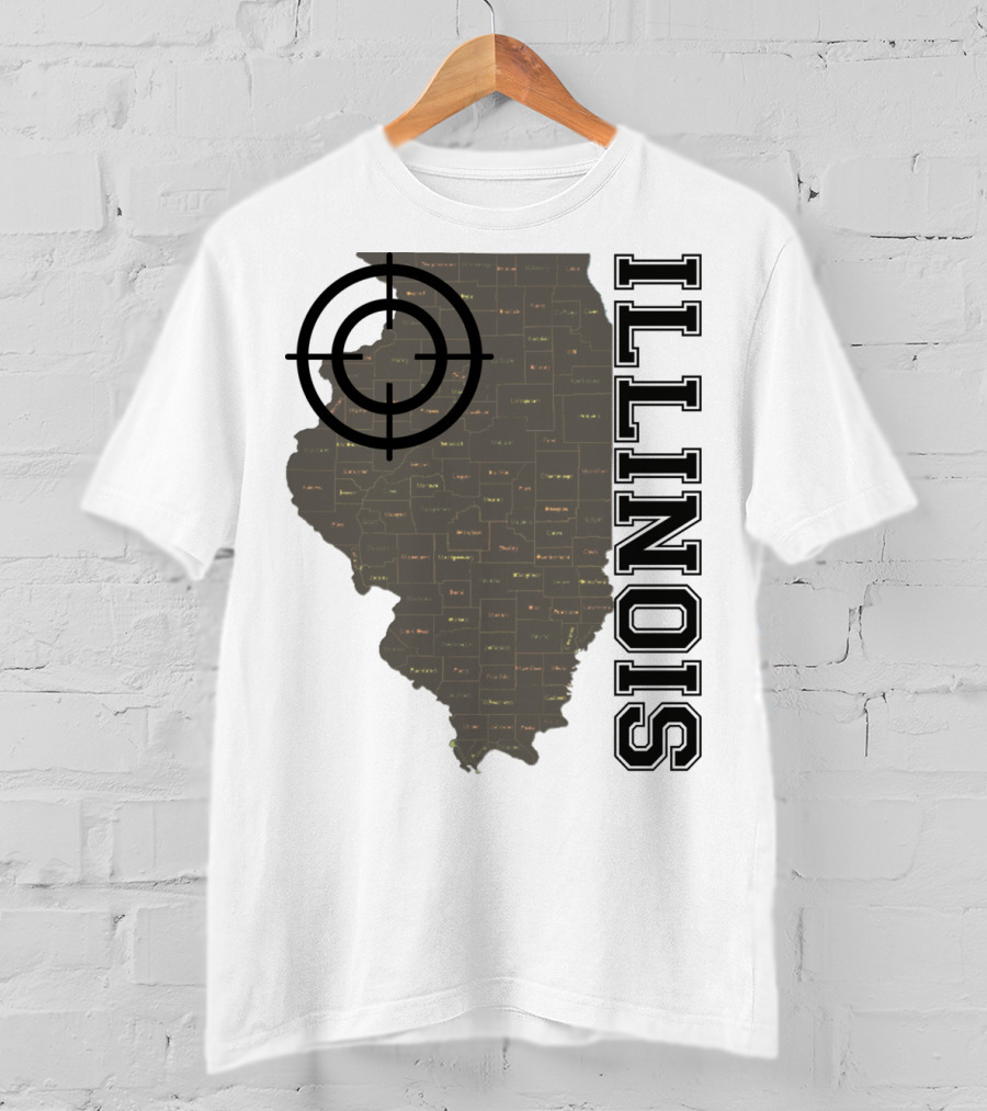 Illinois Maps Vintage Target Classic Fun T-Shirt