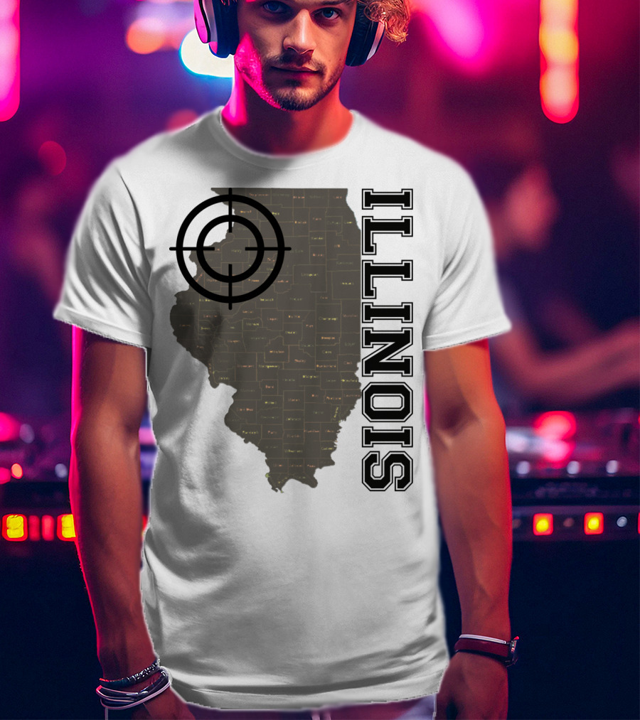 Illinois Maps Vintage Target Classic Fun T-Shirt