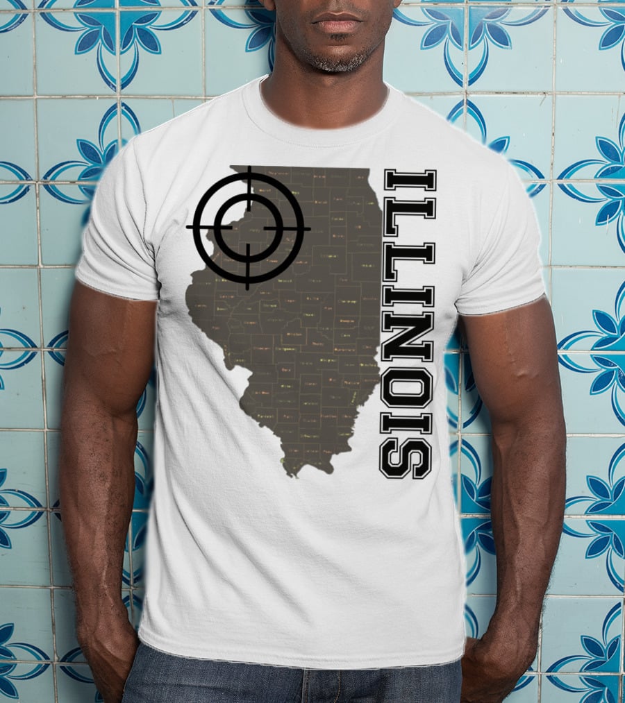Illinois Maps Vintage Target Classic Fun T-Shirt