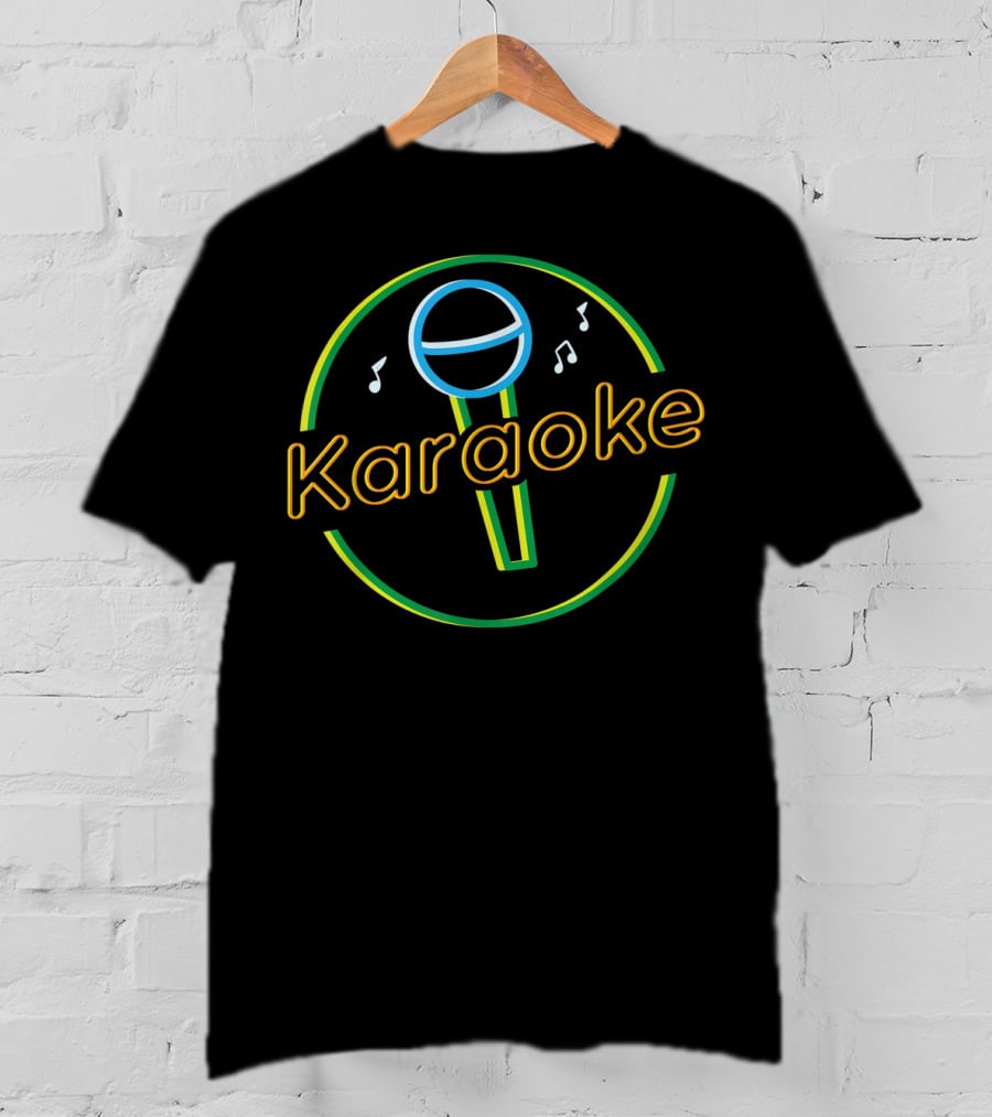 Karaoke Night Classics Microphone Music Retro Singing T-Shirt
