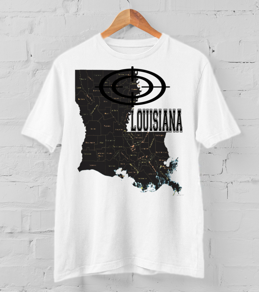 Louisiana Map Overlay Urban Classic T-Shirt