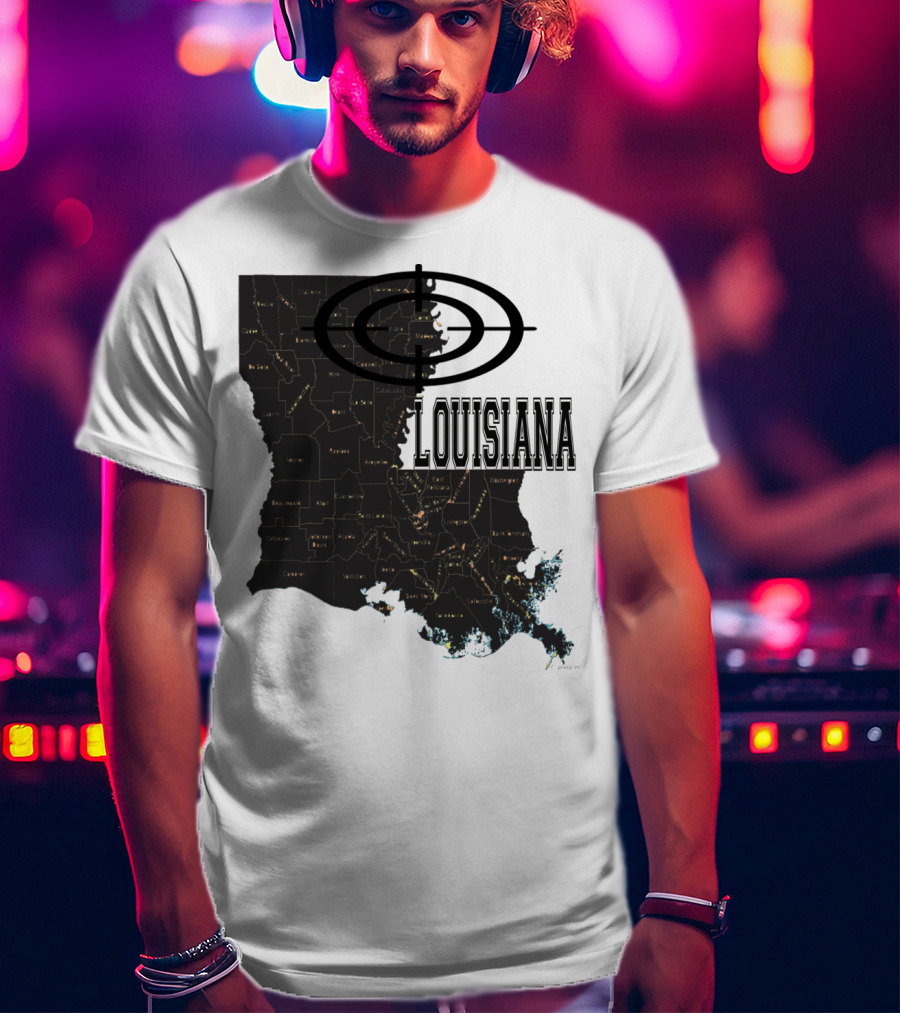 Louisiana Map Overlay Urban Classic T-Shirt
