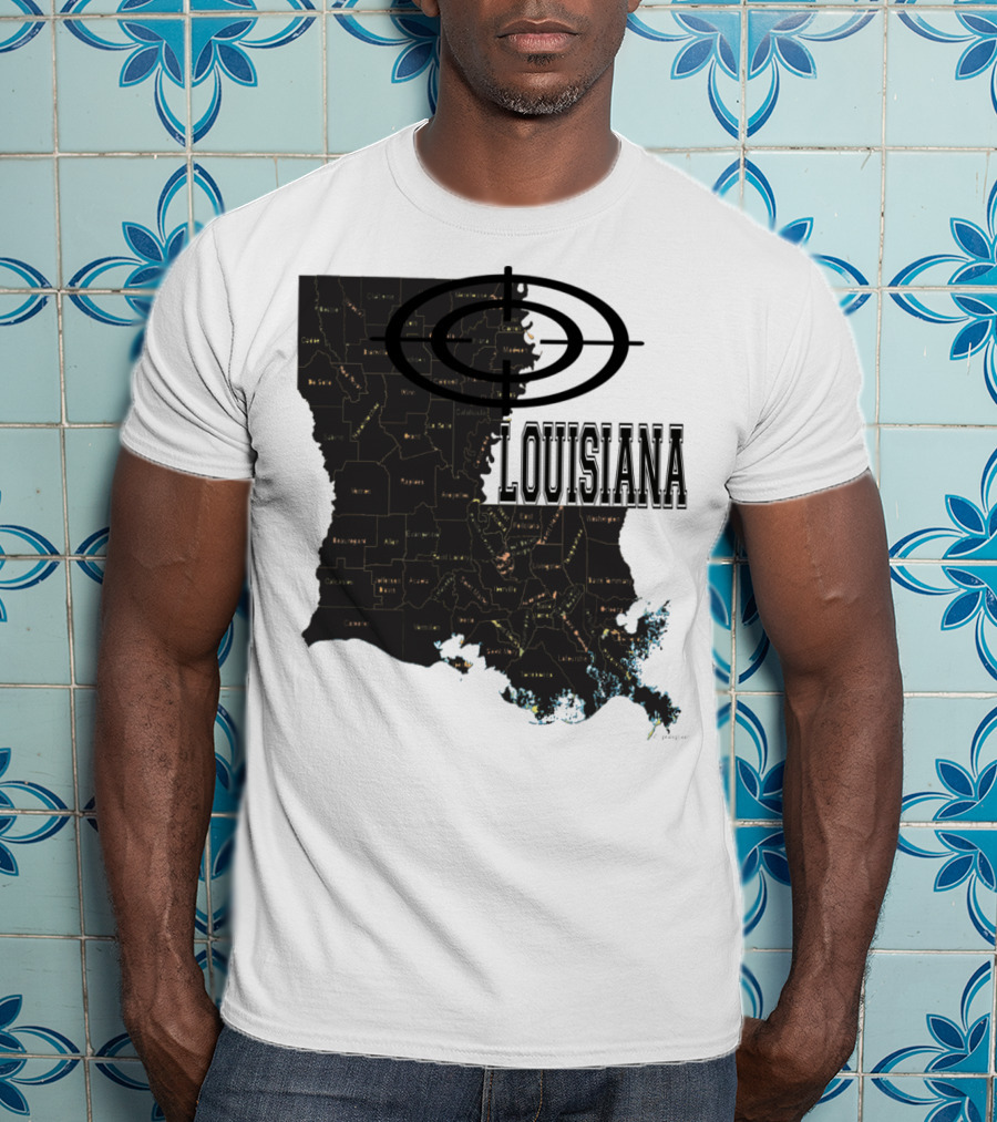 Louisiana Map Overlay Urban Classic T-Shirt