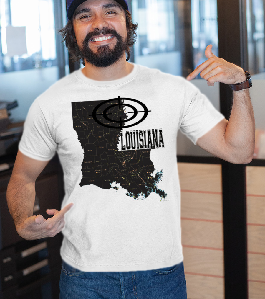 Louisiana Map Overlay Urban Classic T-Shirt