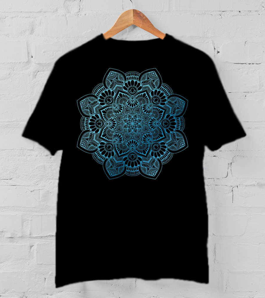 Mandala Flower Classic Blue T-Shirt