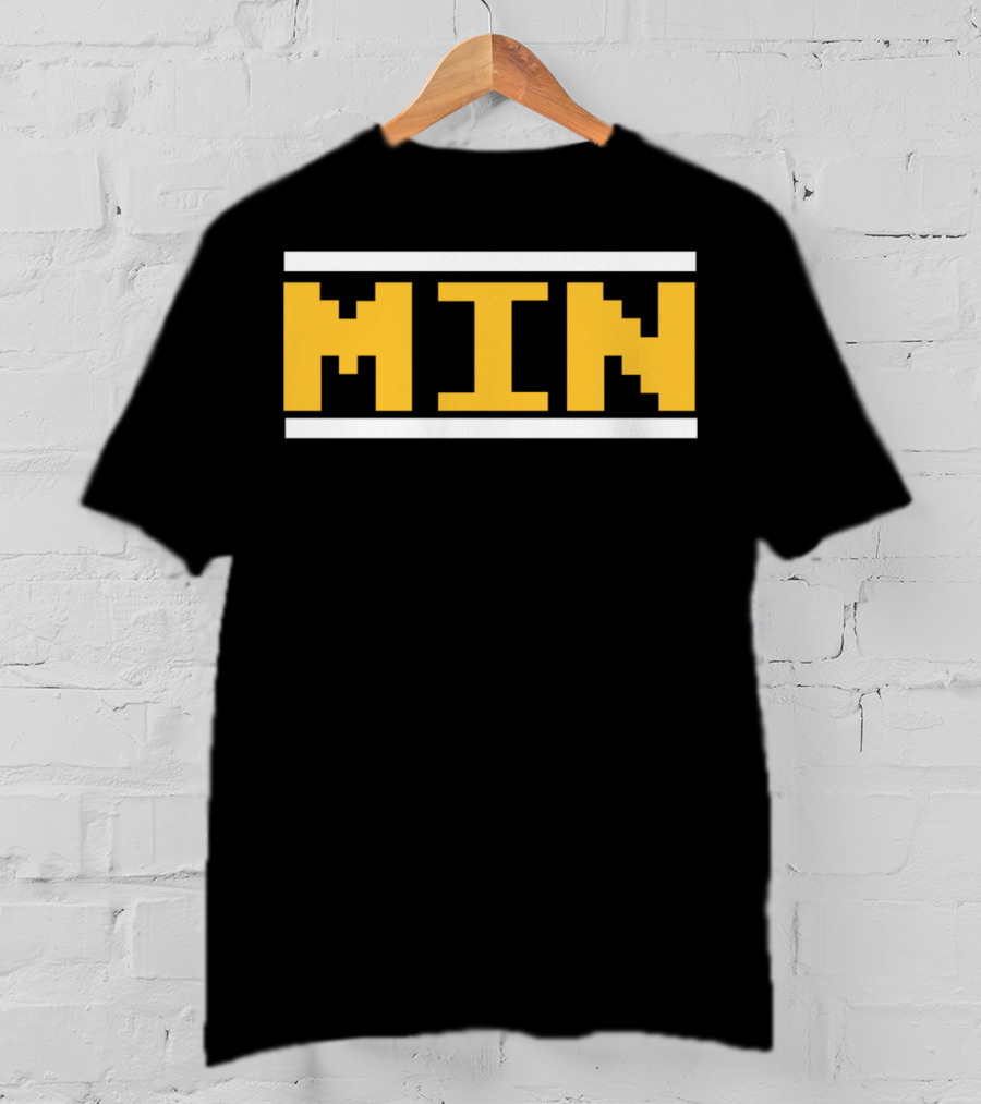 Minnesota Football Min Classic Video Game Font T-Shirt