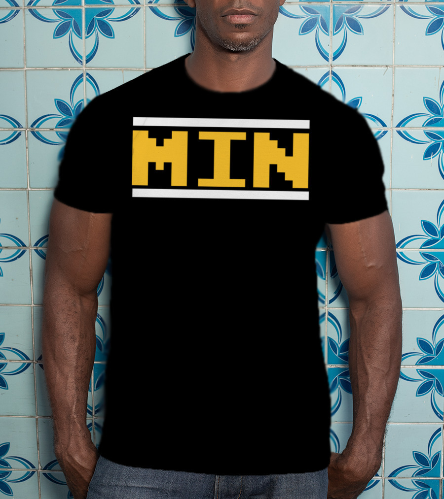 Minnesota Football Min Classic Video Game Font T-Shirt