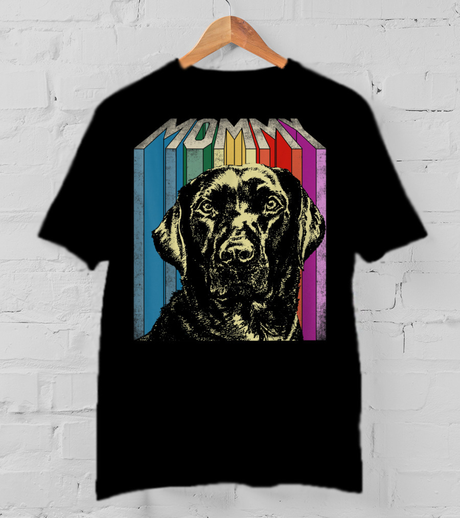 Mommy Labrador Colorful Retro T-Shirt