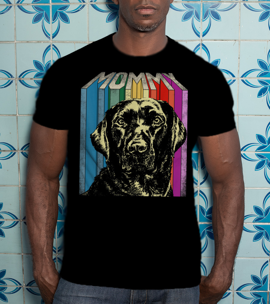 Mommy Labrador Colorful Retro T-Shirt