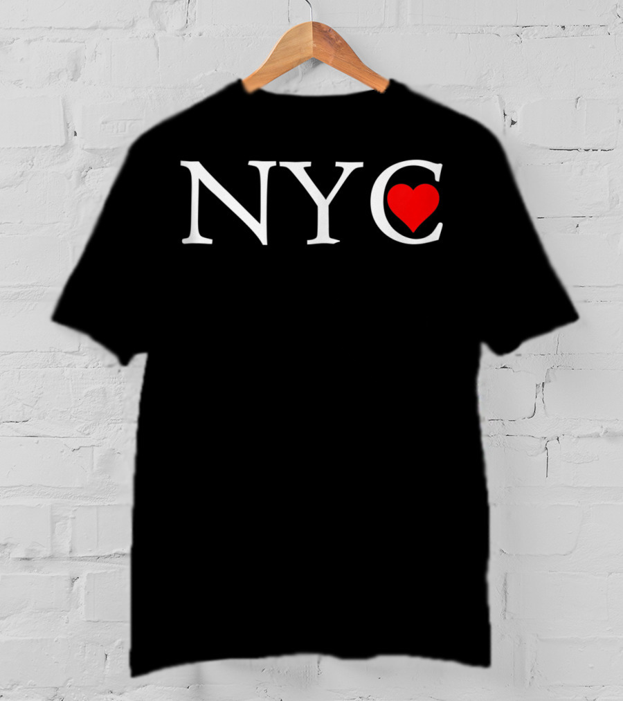 NYC Classic Red Heart Trendy New York CP T-Shirt