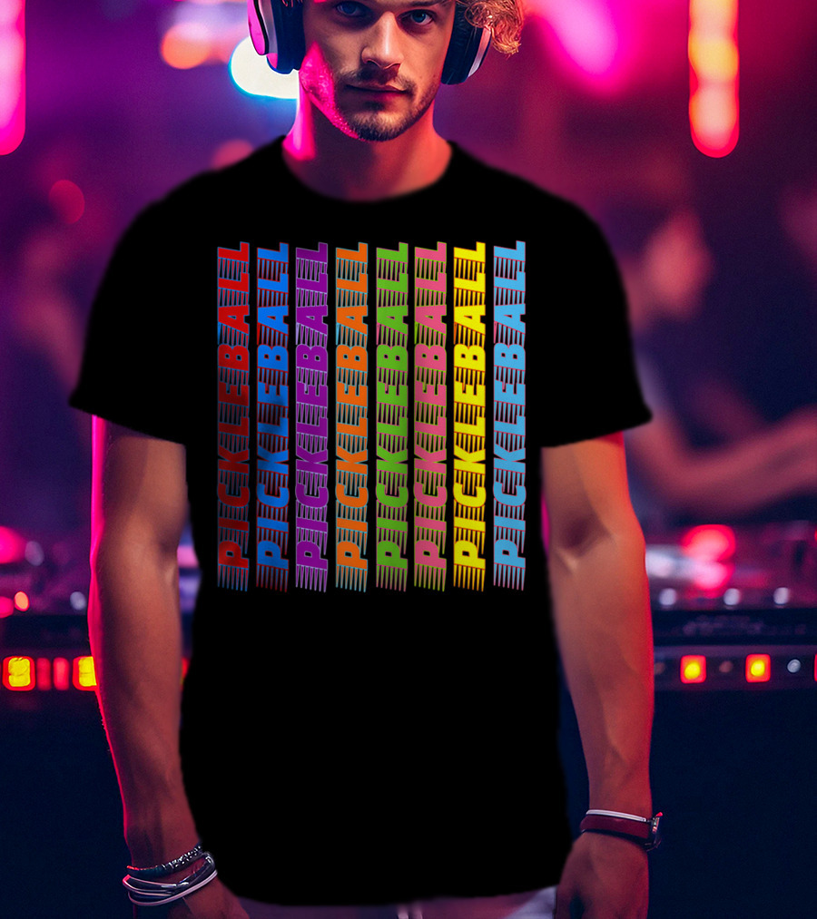 Pickleball Classic Multi-Colored T-Shirt